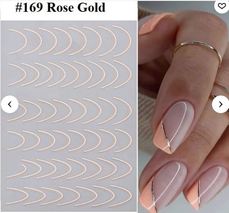 3D Stripe Line Nail Art Stickers: DIY Adhesive Decals (Group 2)