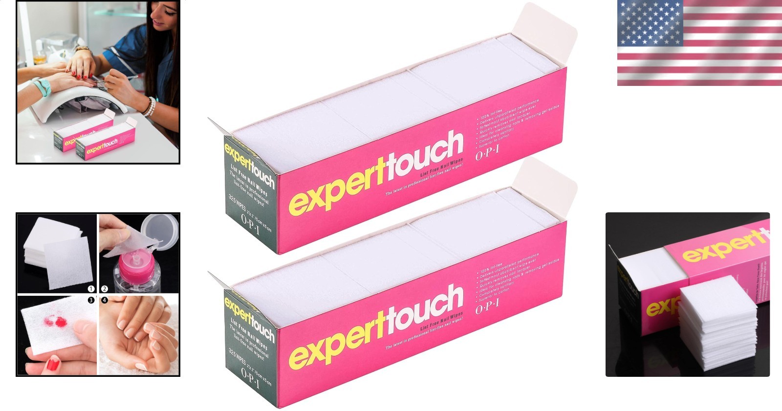 Nail Art Wipes 650 Lint Free Absorbent Sterilized Gel Polish Remover Clean Pads