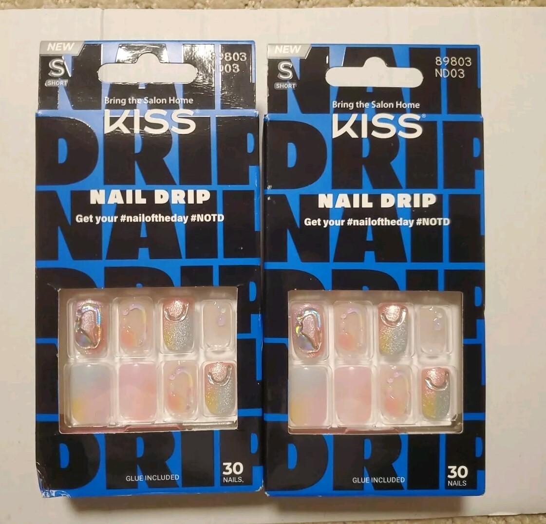 KISS NAILS – Nail Drip ..SHORT… Lot Of 2 Pack.