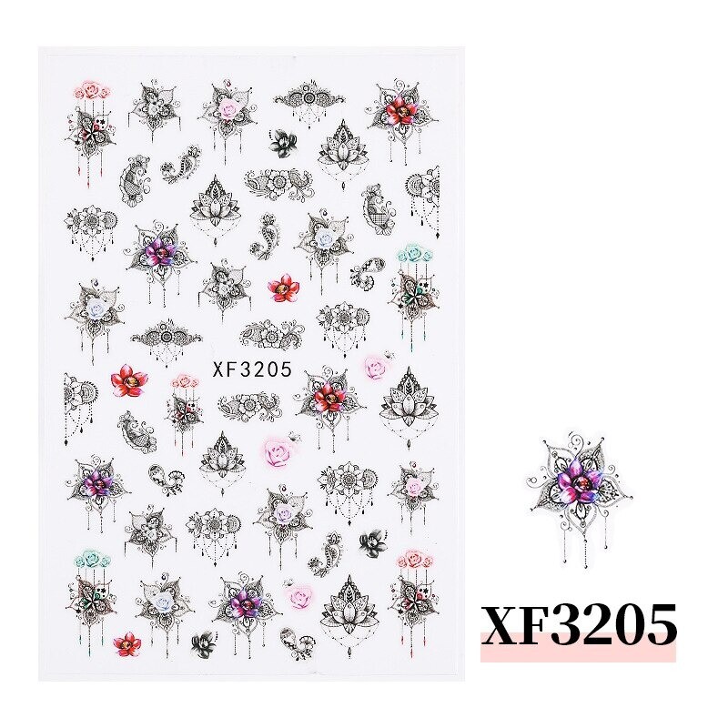 Elegant Paper Nail Art Decor Stickers Gel Polish Manicure Foil Decorations Decal