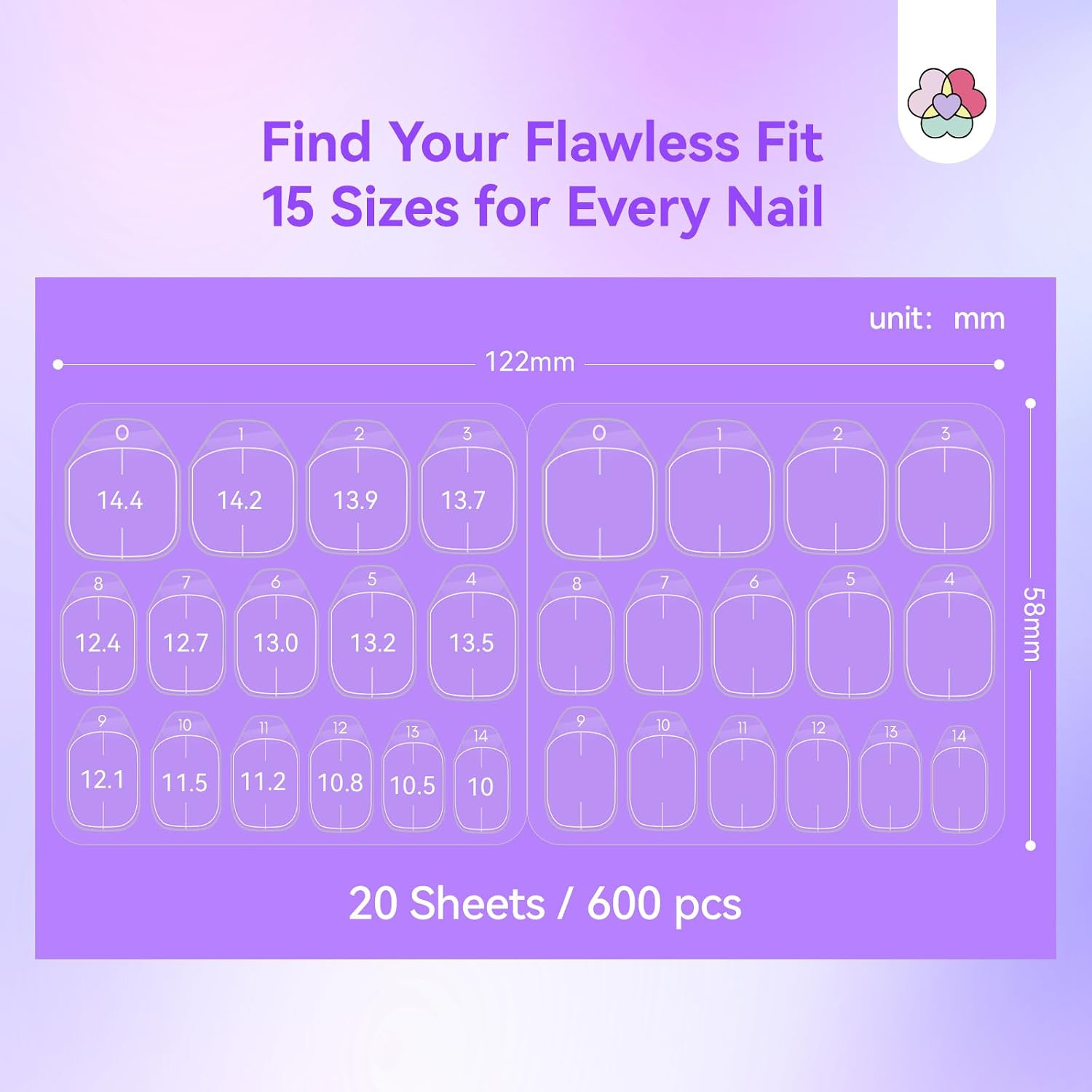 Plant-Based Nail Adhesive Tabs: 600 PCS Non-Irritating Nail Stickers for Press O