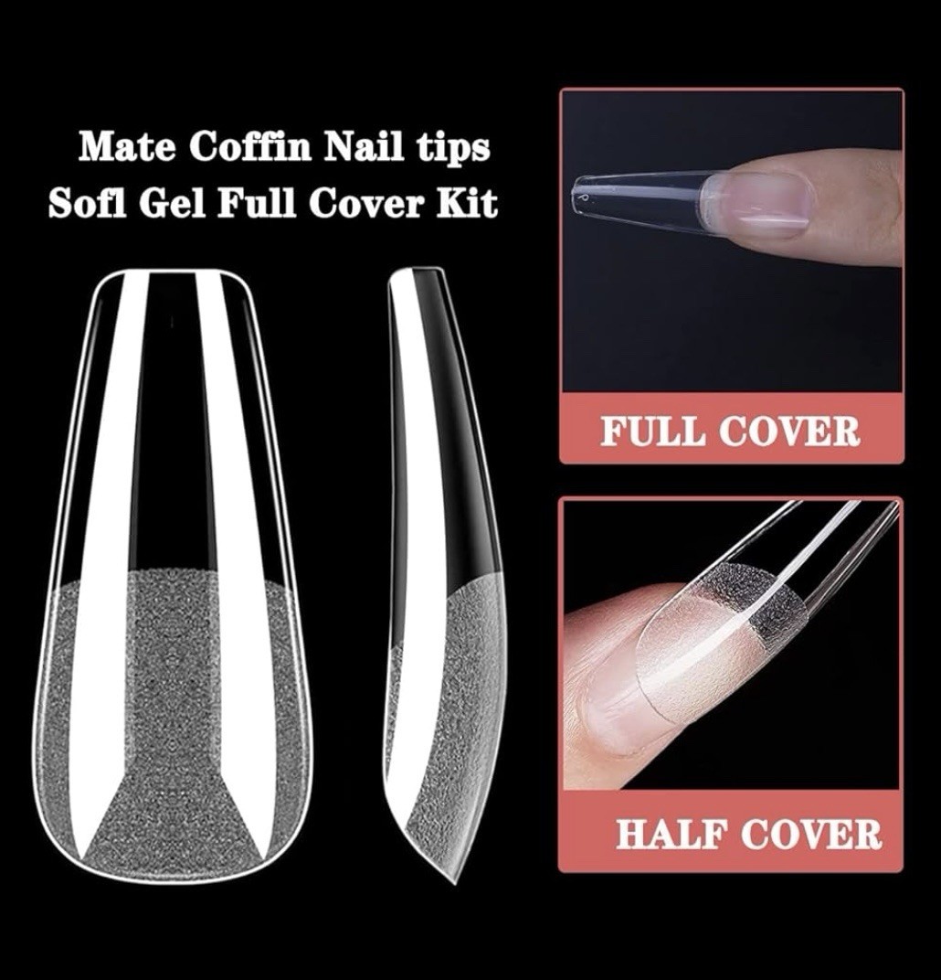 Lot 3-Almond Fake Gel Nail Tips 120ct Almond Press on Nail Medium Stocking Stuff