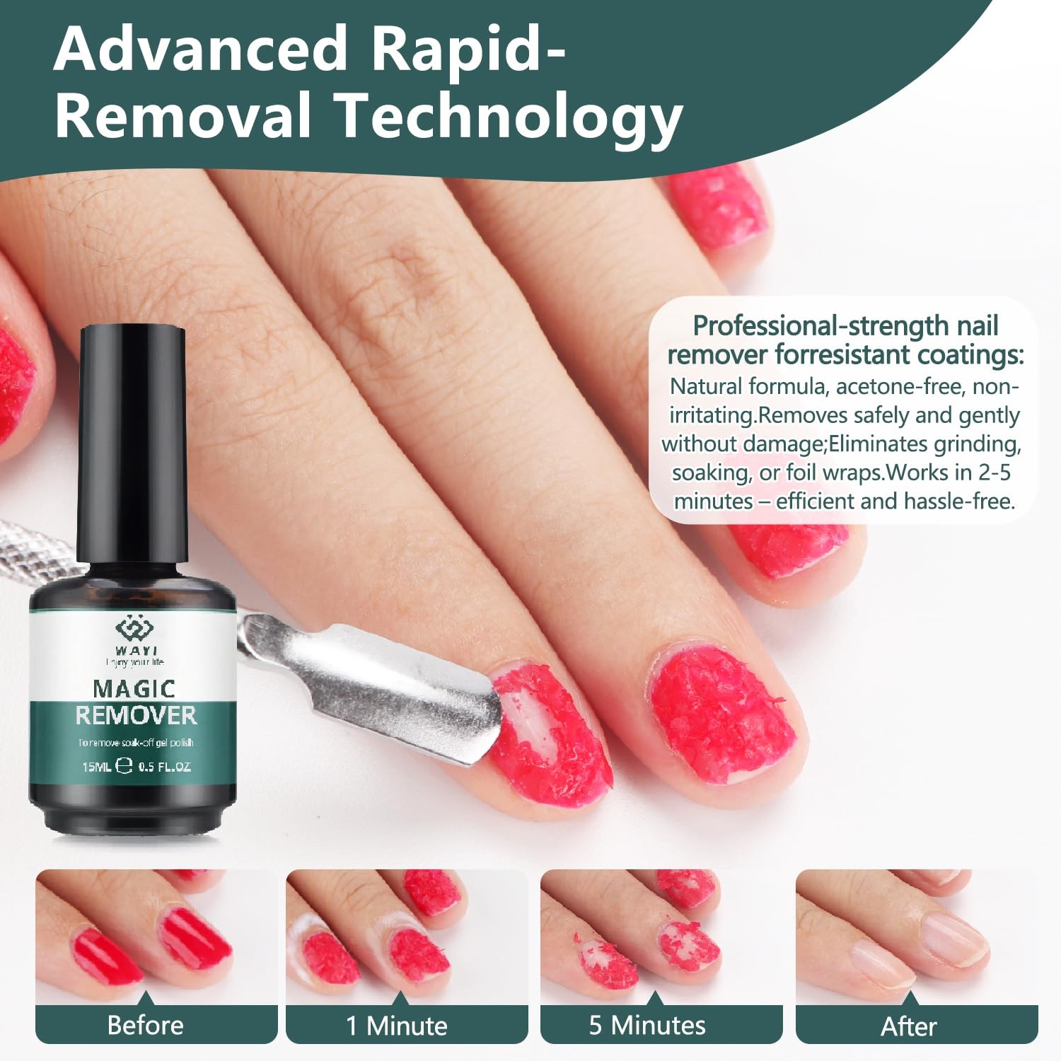 Gel Nail Polish Remover Kit – 2PCS with Tool
