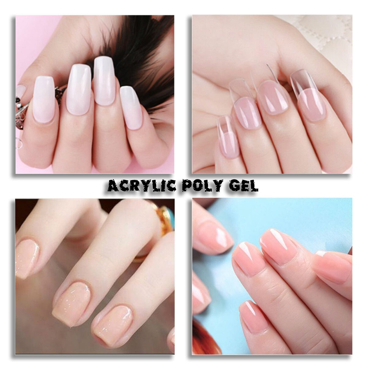 Acrylic Gel Nail Poly Gel Nails Fake Nails Extension Builder Gel Nail Forms Kit