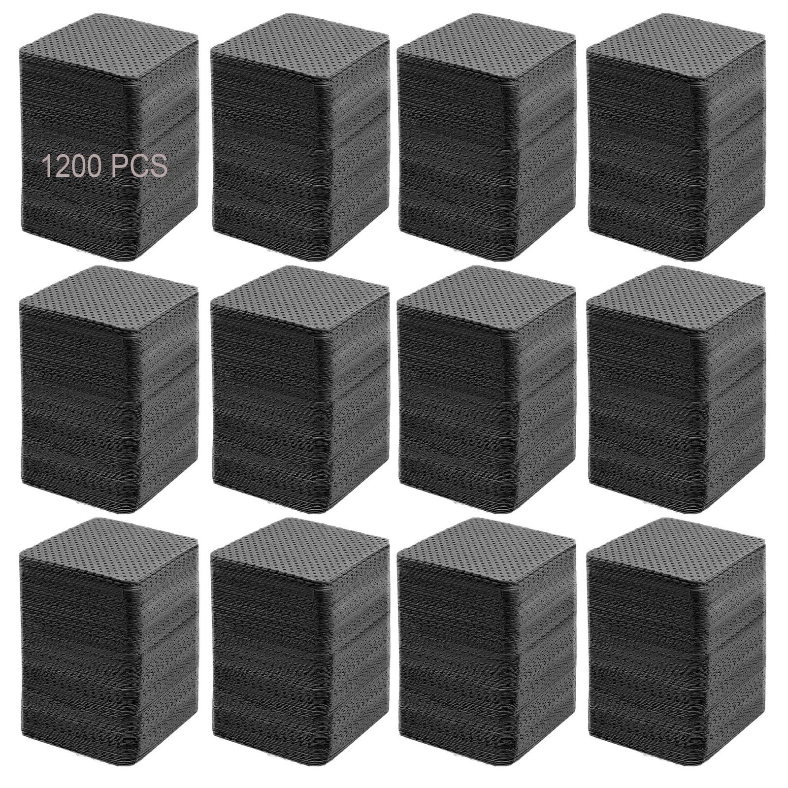 1200PCS Nail Wipes, Lint Free Wipes 1.97 Inch x Inch, Black