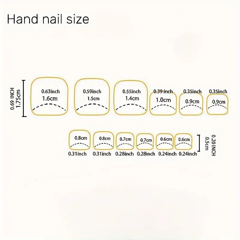 24 Fake Nails Black Press On Toenails Short Style Kit Glossy Goth Grunge Punk