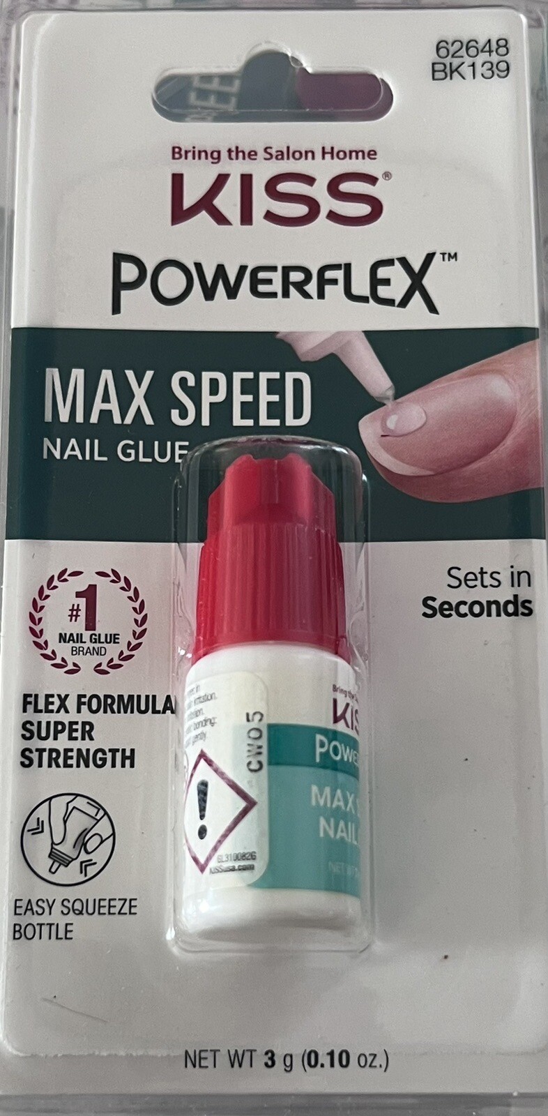 KISS PowerFlex Maximum Speed Nail Glue Sets In Seconds .10 oz – 40 Bottles