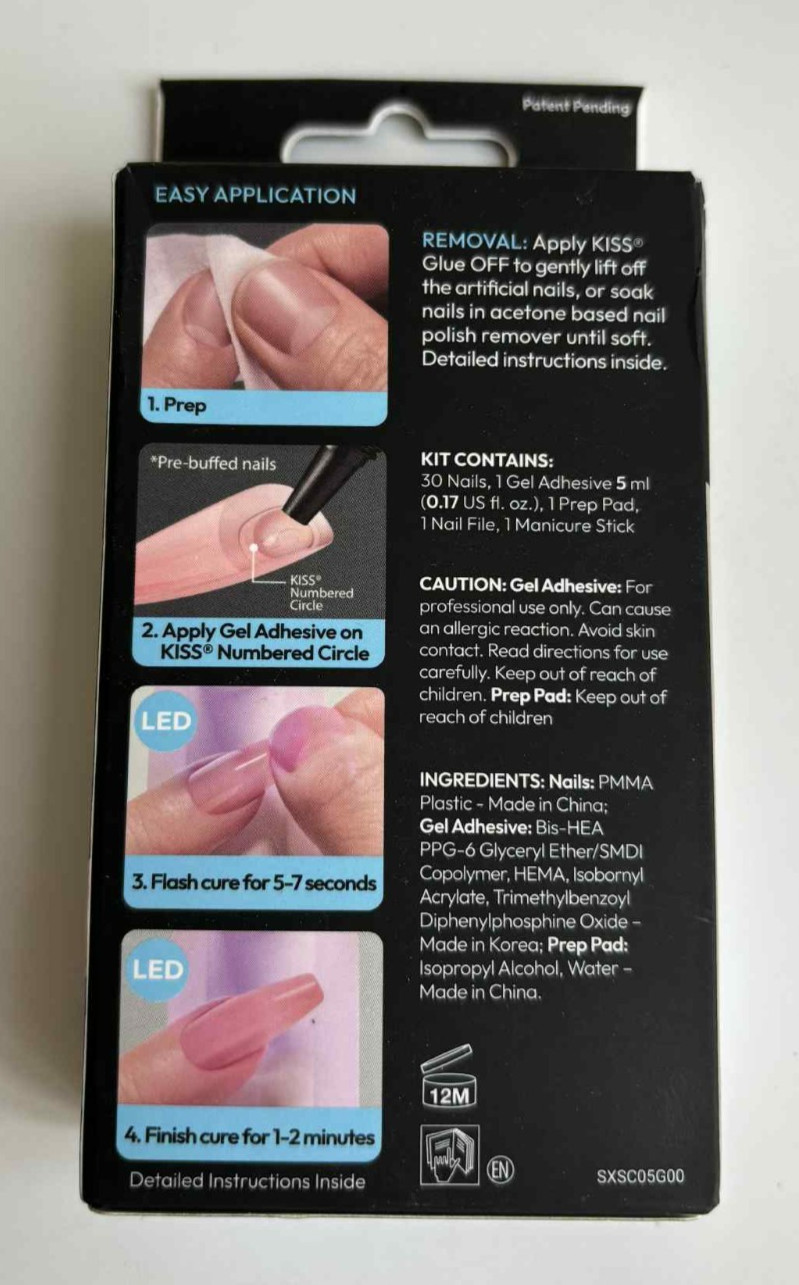 KISS Salon X Tend LED Soft Gel System Flawless Salon Gel Nails Short 30 Ct SXD02