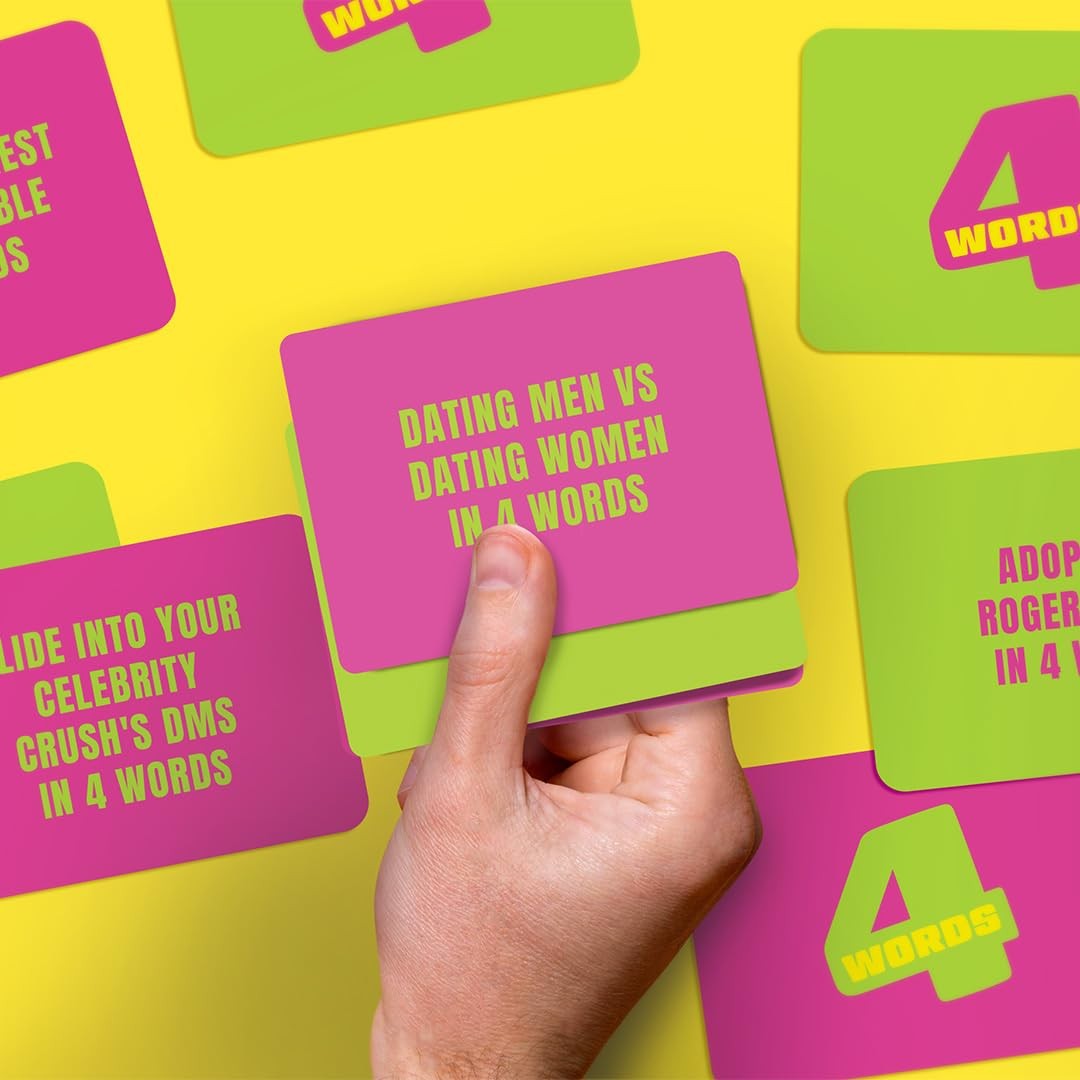 4 Words Party Game – Creative Word Play for 4.3 x 3 x 0.1 inches, Multicolor