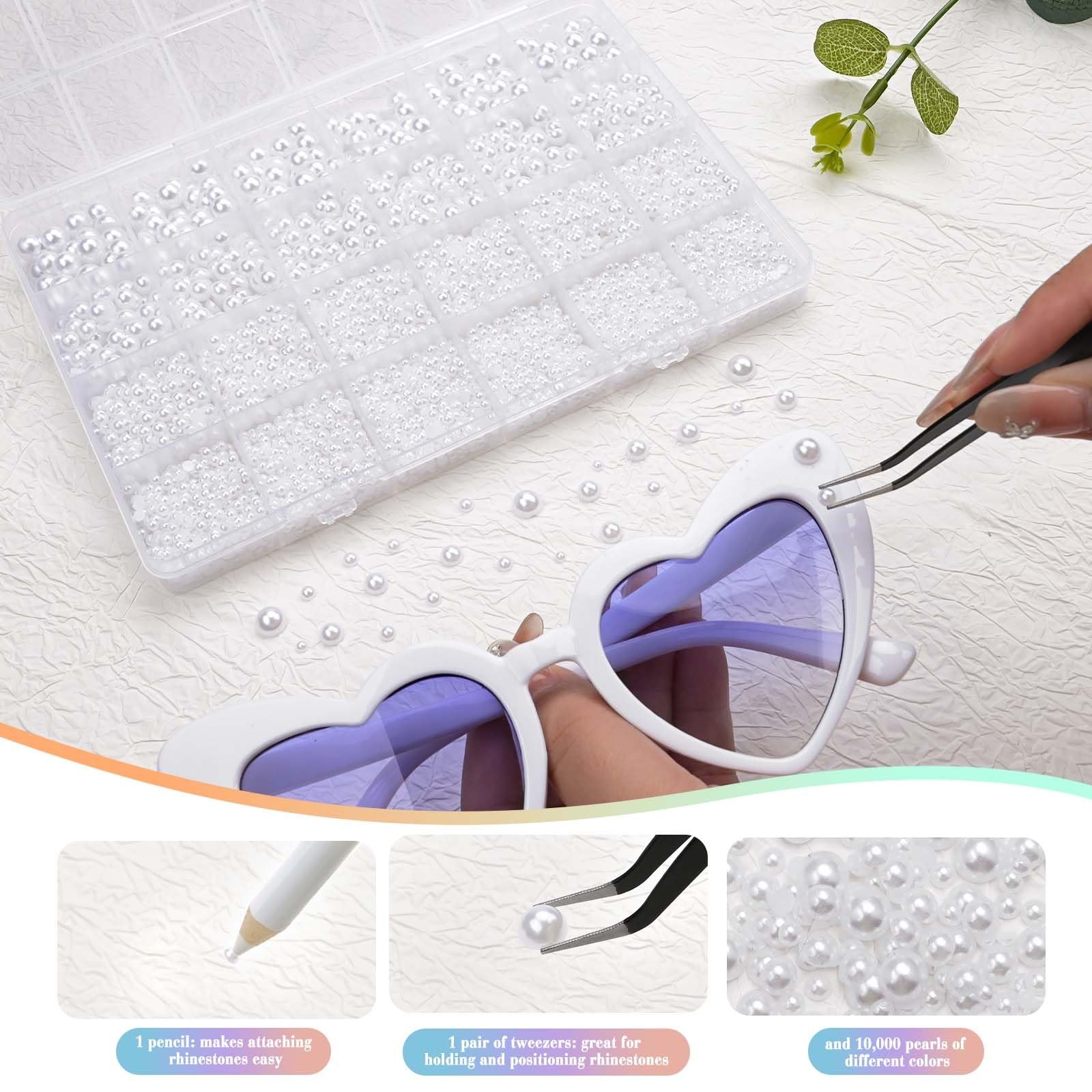 10000 Pcs Flatback Pearl 38mm Half Pearl Bead for DIY Decoration of Nail Art …