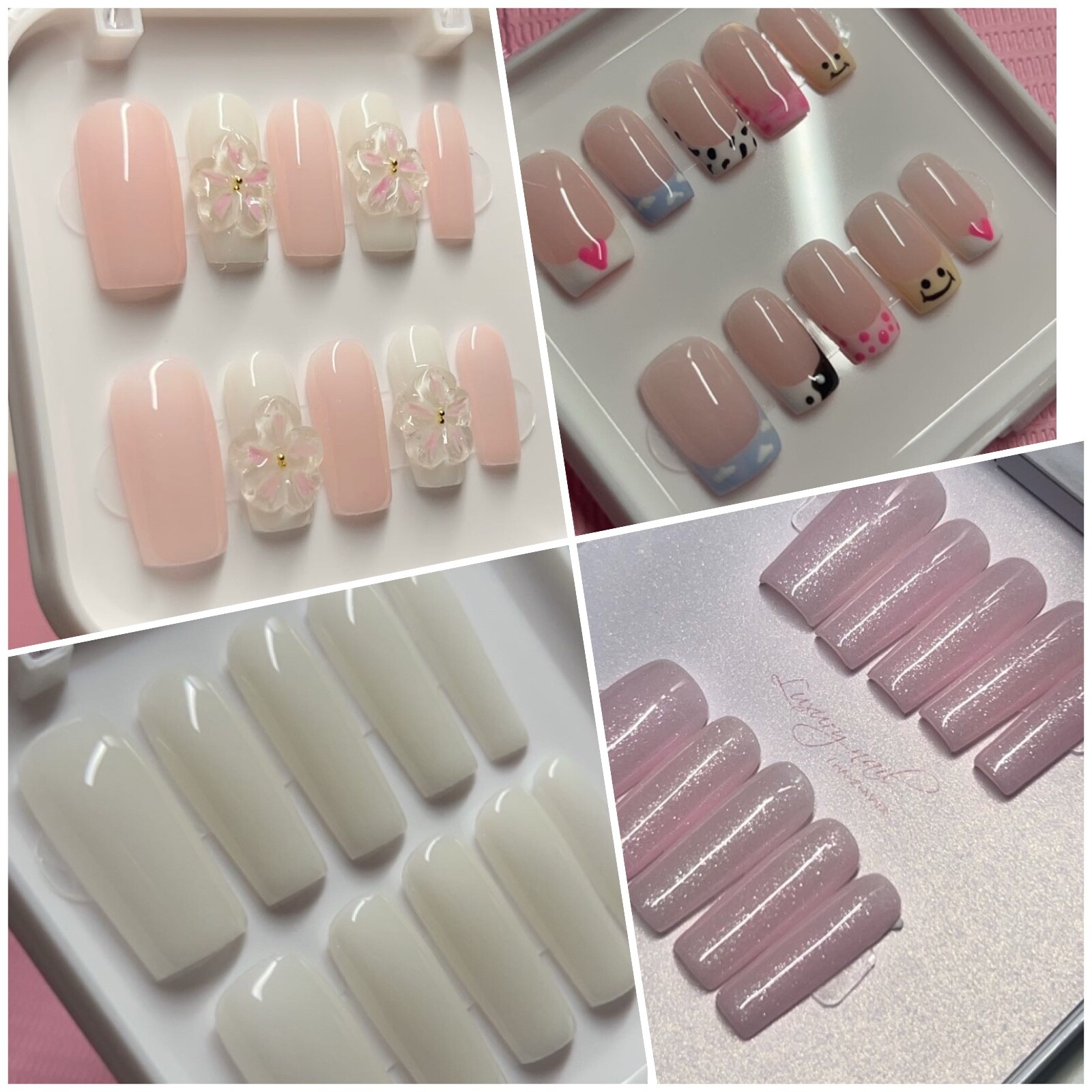 5 Sets of Gel Press on nails Mastery Box| Handmade