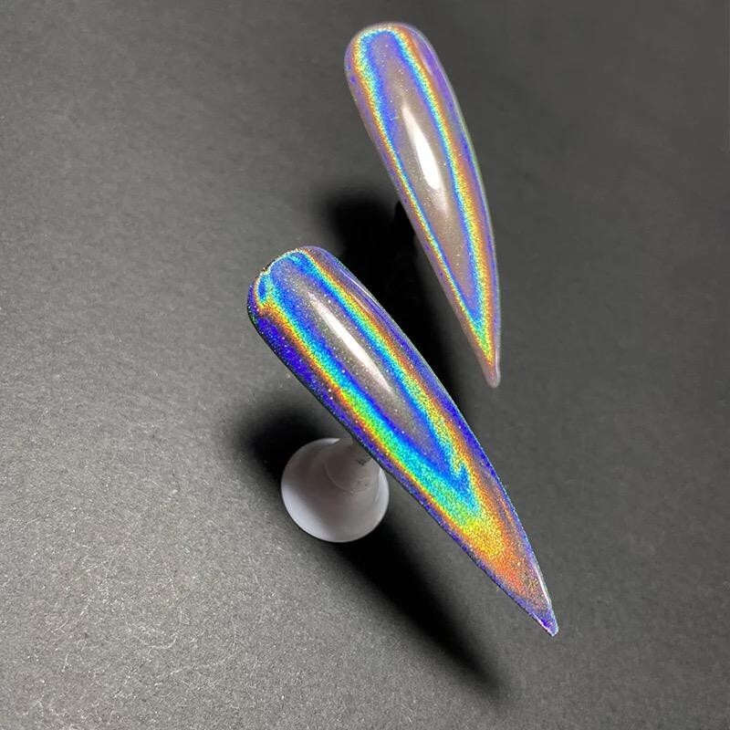 UNICORN NAIL POWDER HOLOGRAPHIC EFFECT MIRROR HOLO CHROME NAILS PIGMENT 15µ! UK