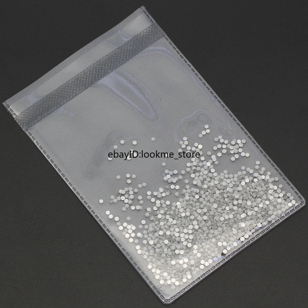 1440pcs Crystals Porcelain White Rhinestones FlatBack Gems for 3D Nail Art Decor