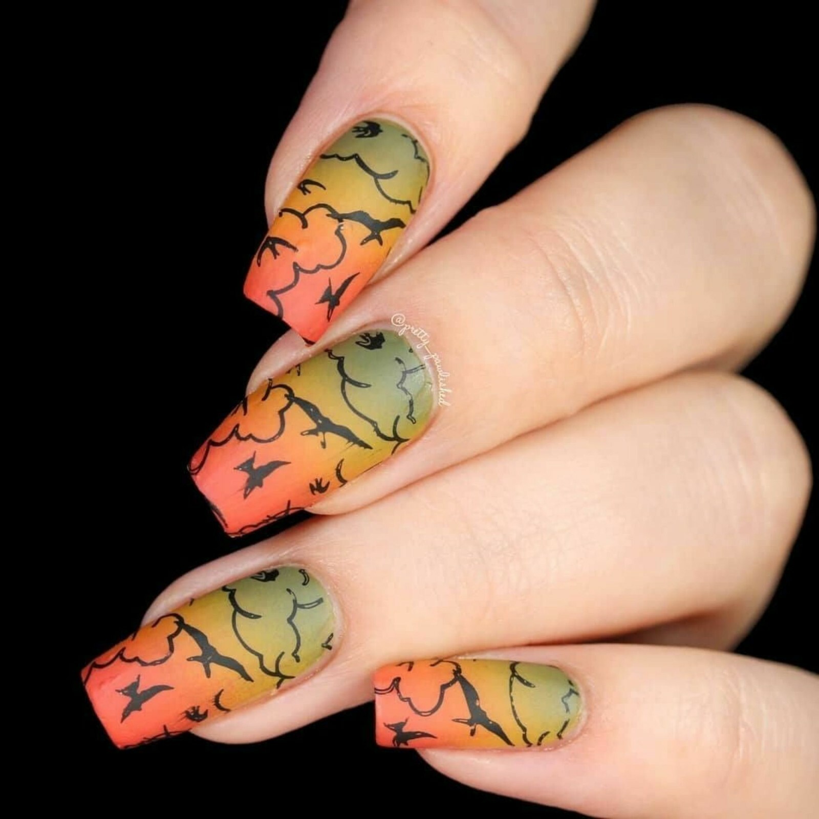 B061 Summer in the Countryside Stamping Plate For Stamped Nail Art Design