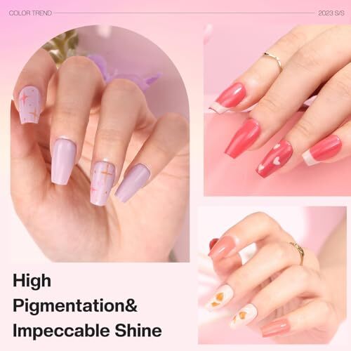 Fingernail Nail Polish Set: 15 Color 0.02 Fl Oz (Pack of 15) A1-Rose Queen