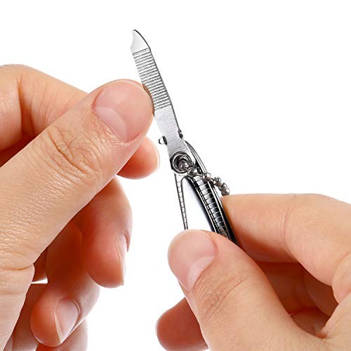 12 Pcs Stainless Nail Clippers Set Fingernail Clippers and Toenail Cutter
