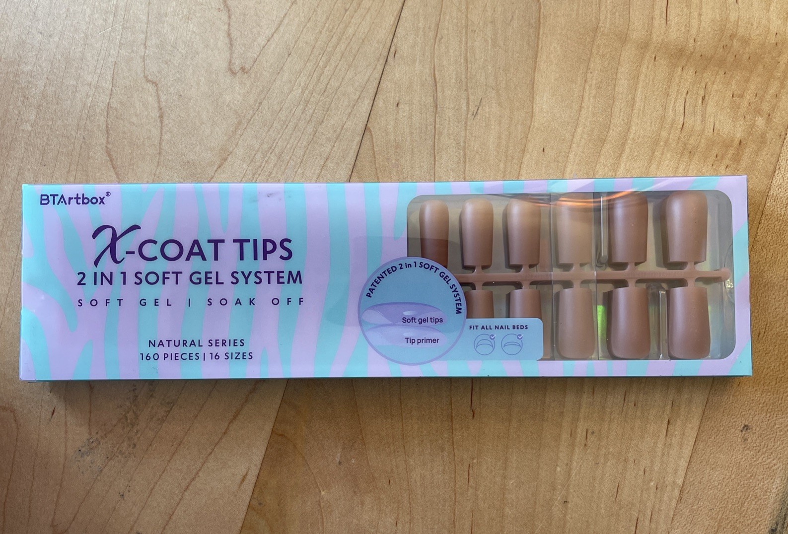 BTArtbox NAILS X-Coat Tip 160Pcs/16size Soft Gel/soak Off New In Box