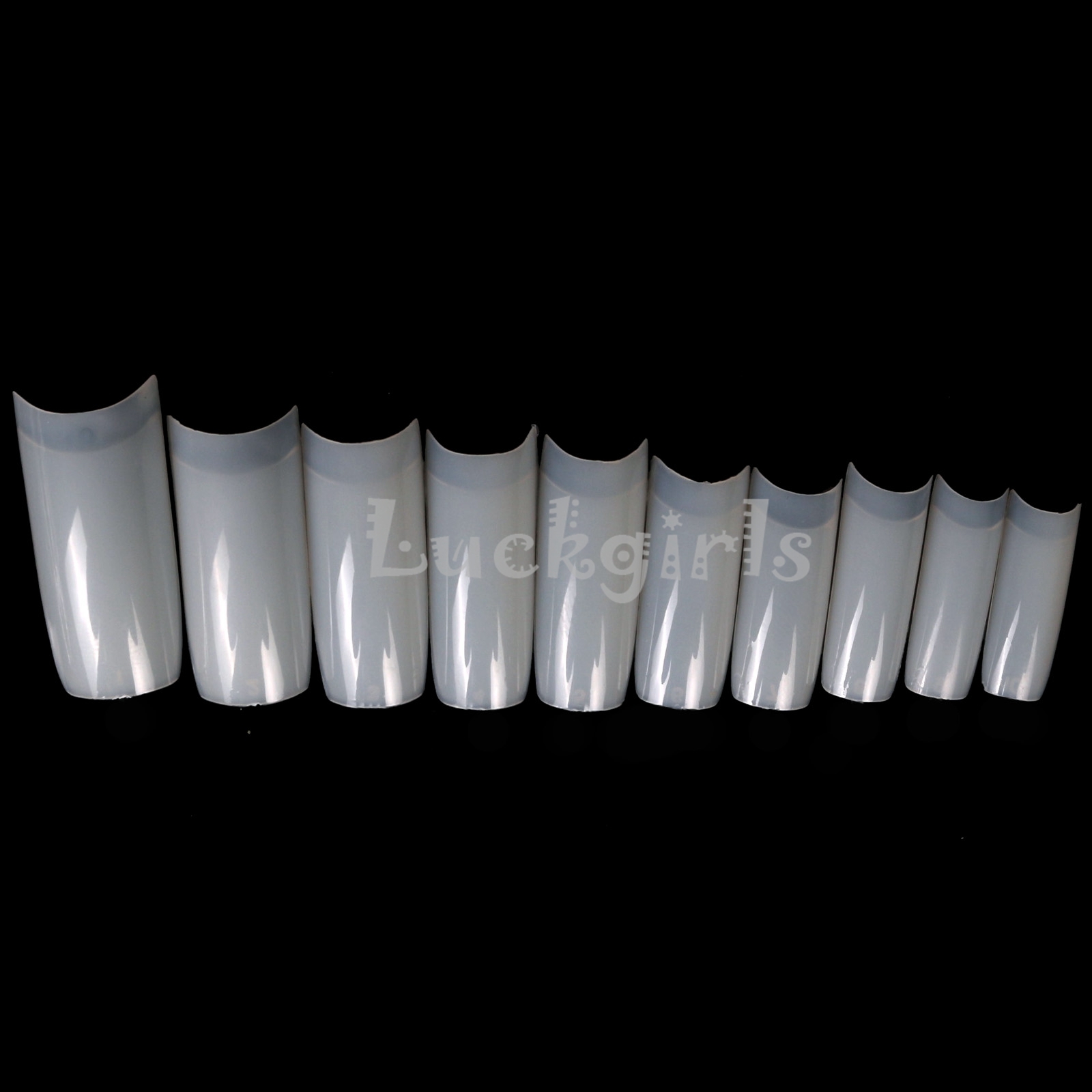 100 Pcs Natural White False UV Gel French Nail Art Tips Acrylic Tip Boxed