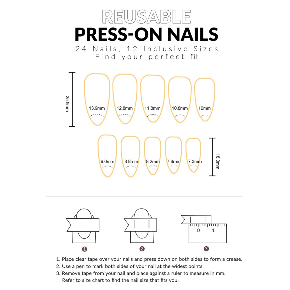 3D Press On Nails Self Adhesive Almond Shape with Heart Bow French Tip Design