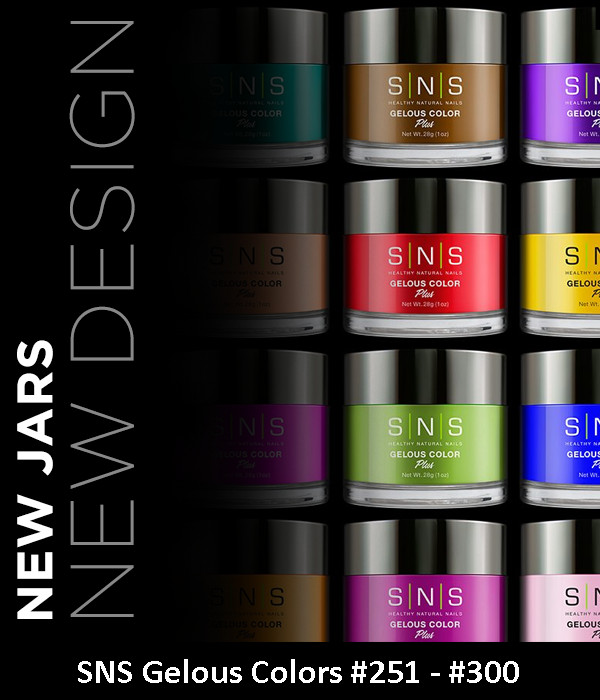 SNS Nail Gelous Colors #251 – #300 Dipping Powder NO U/V NO SMELL