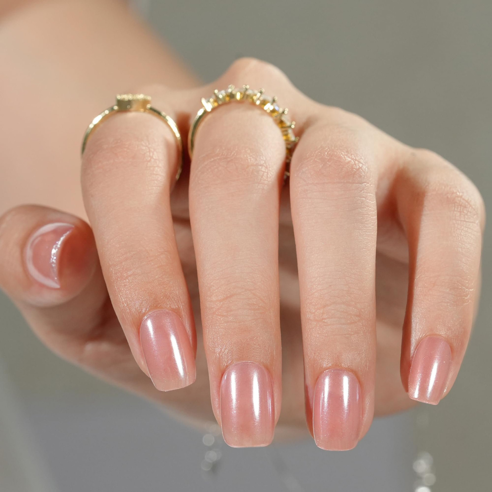 160 Pcs Salon Acrylic Nails DIY Nail Tips 16 Size in Square Pink