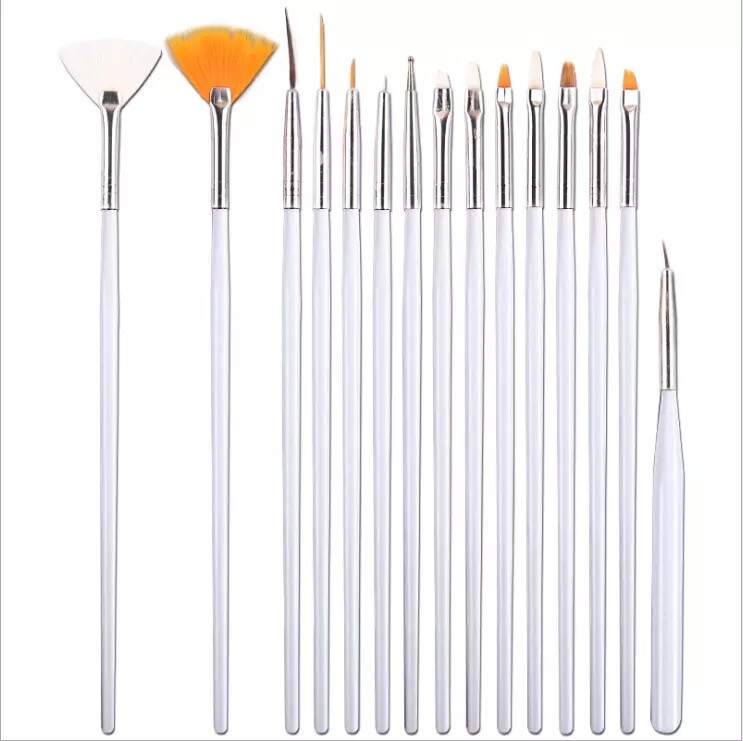 20PCS NAIL ART BRUSHES DESIGNING PAINTING DOTTING DETAILING PENS BRUSHES KIT,UK