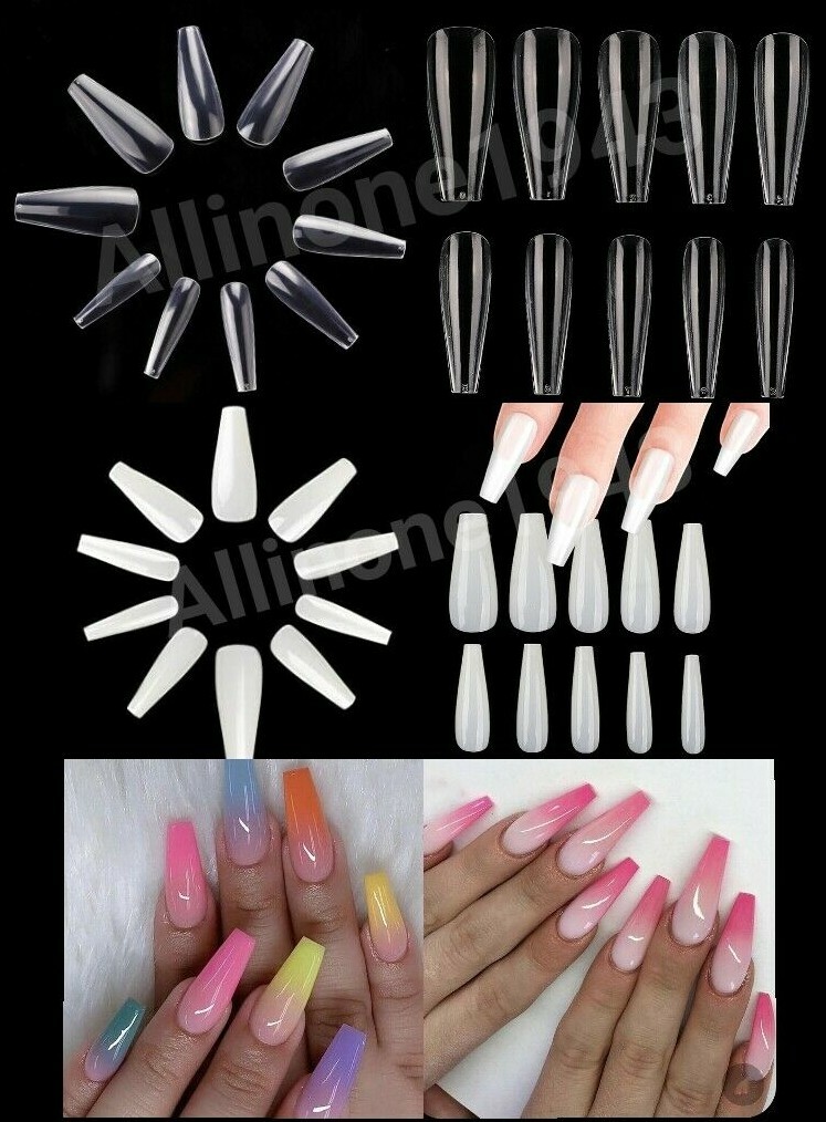 Long Ballerina Full Cover Artificial False Fake Nail Tips 120/600/1200pcsJargod
