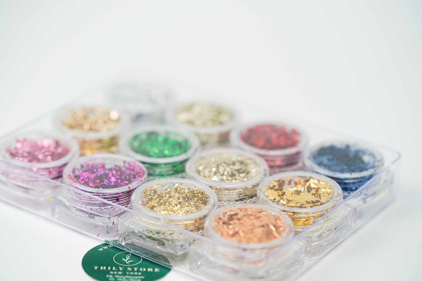 12 Pcs/Set of 12 Colors Nail Art Foil Flake Aluminum Foil Flakes Decoration