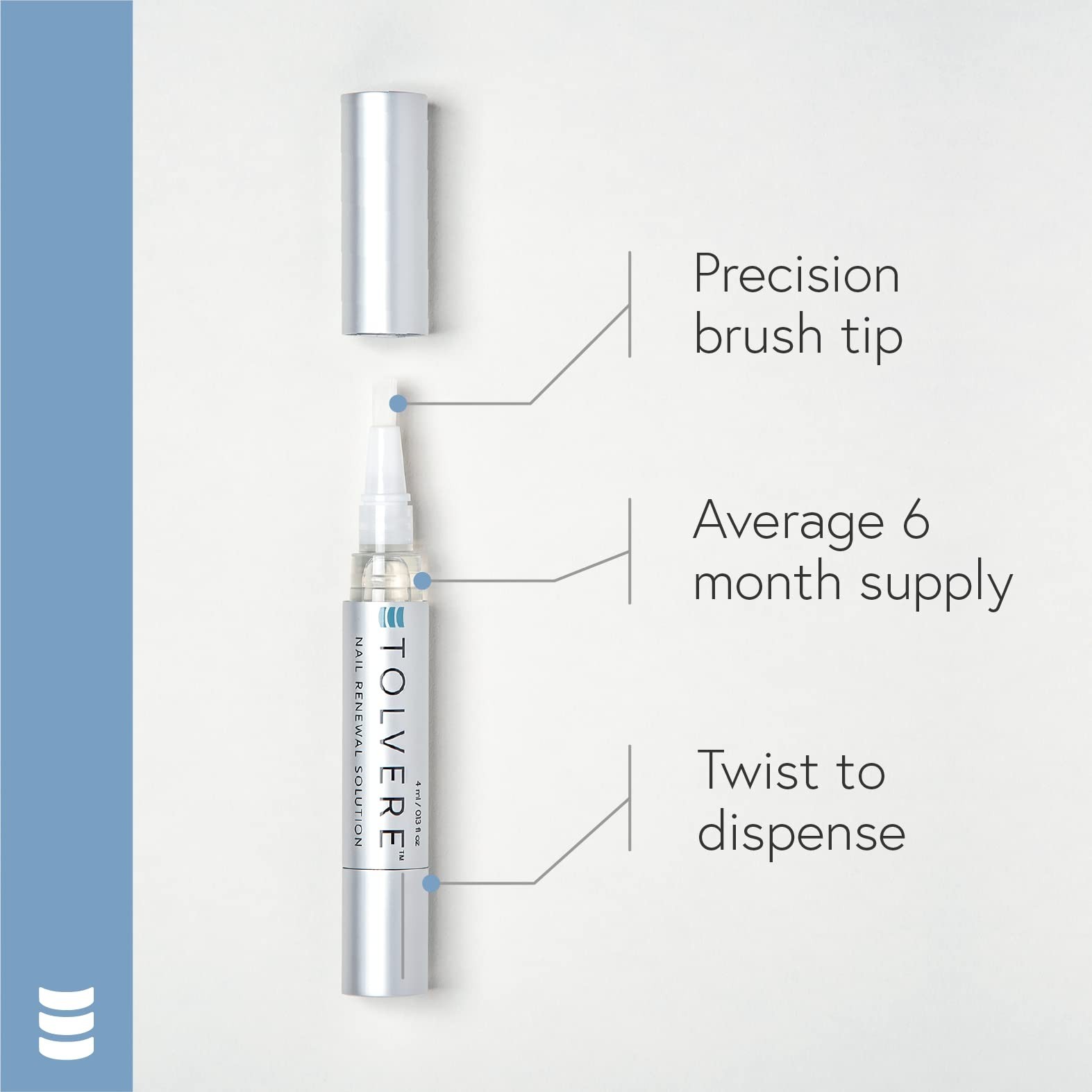 Tolvere Nail Renewal Solution, Rapidly Improve Appearance of Discolored, Brit…