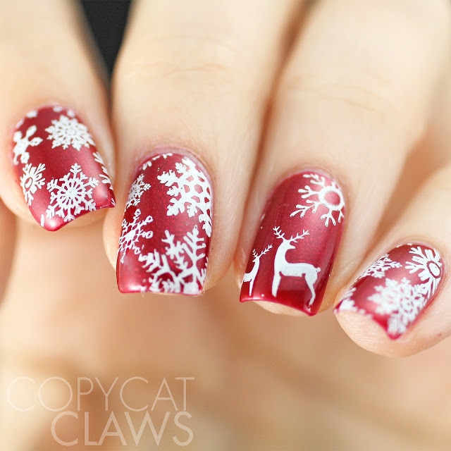 Winstonia Nail Art Stamping Image Plate Disc JINGLE ALL THE WAY Christmas Winter