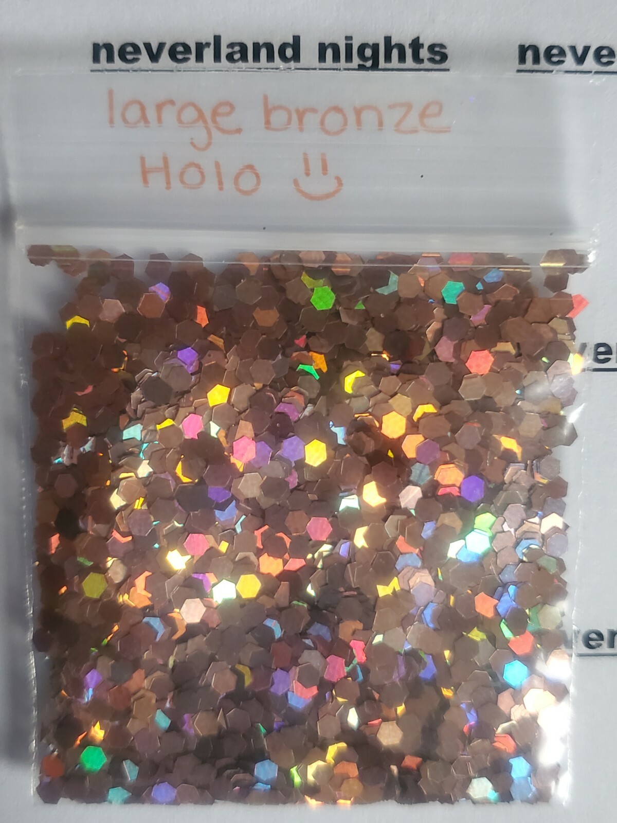 Rainbow Holographic Bronze Hexagon Glitter, for Nails, Festivals,Craft, DIY Home