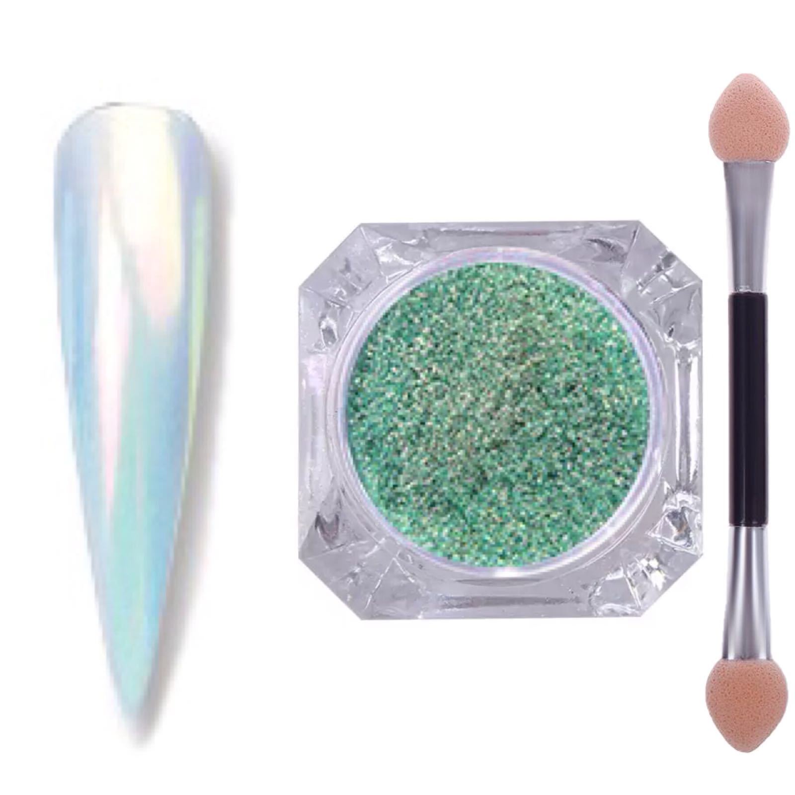 AURORA CANDY Nail Powder Colours UNICORN RAINBOW CHROME Mirror Mermaid Nails