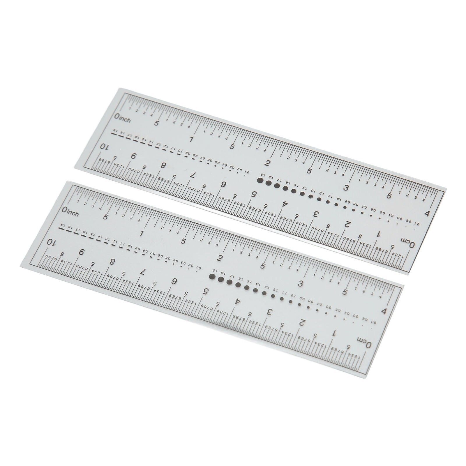 10PCS Fake Nails Measuring Ruler Professional Portable Transparent Nail Art PVC