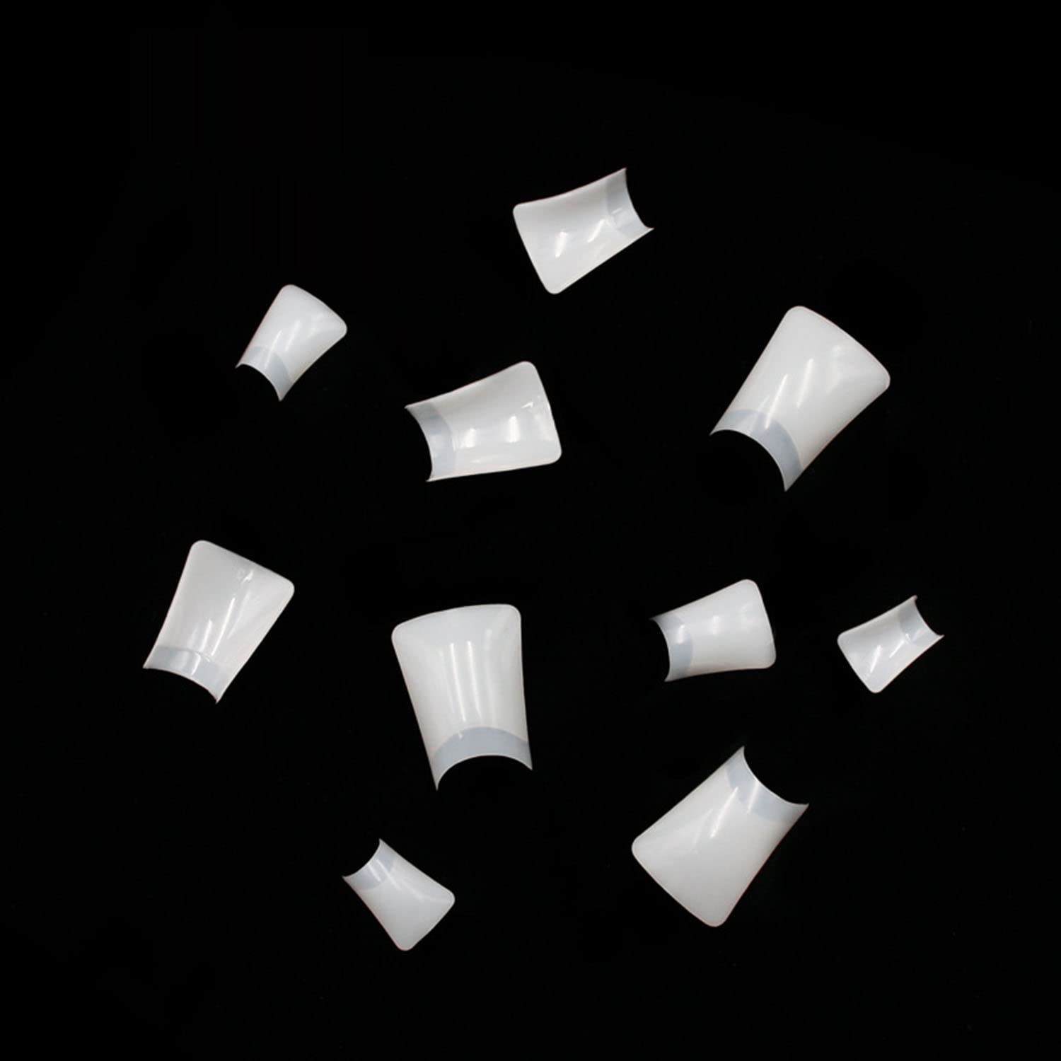 500 pcs Duck Feet Style Nail Tips Wide French False Nail Tips Acrylic Nail