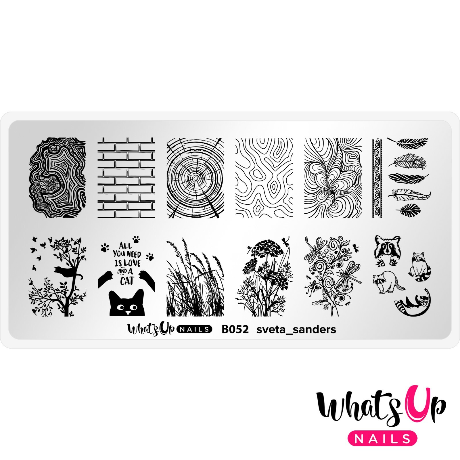 B052 sveta_sanders Stamping Plate For Stamped Nail Art Design