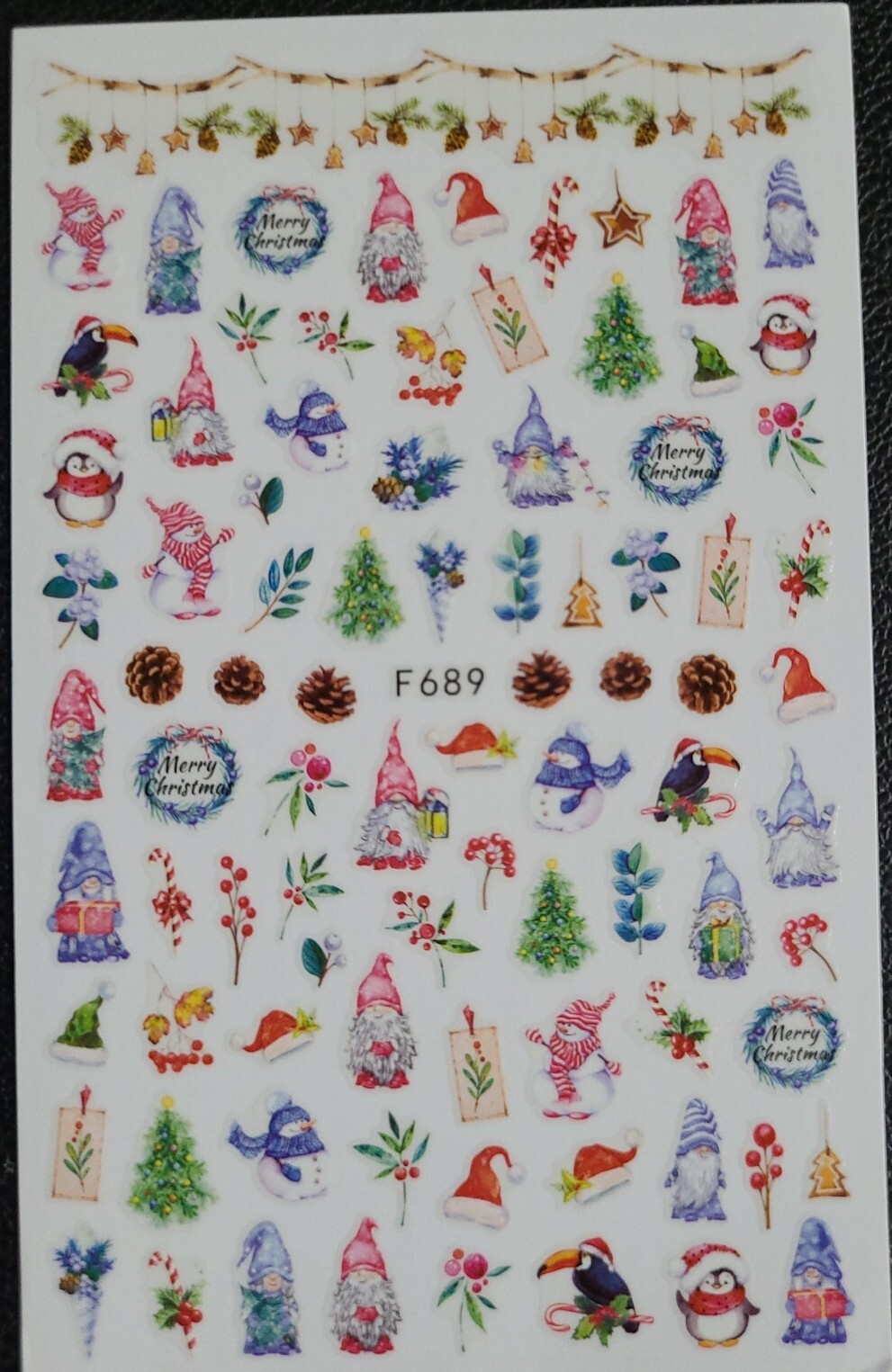 Christmas gnomes Holiday Nail Art Stickers