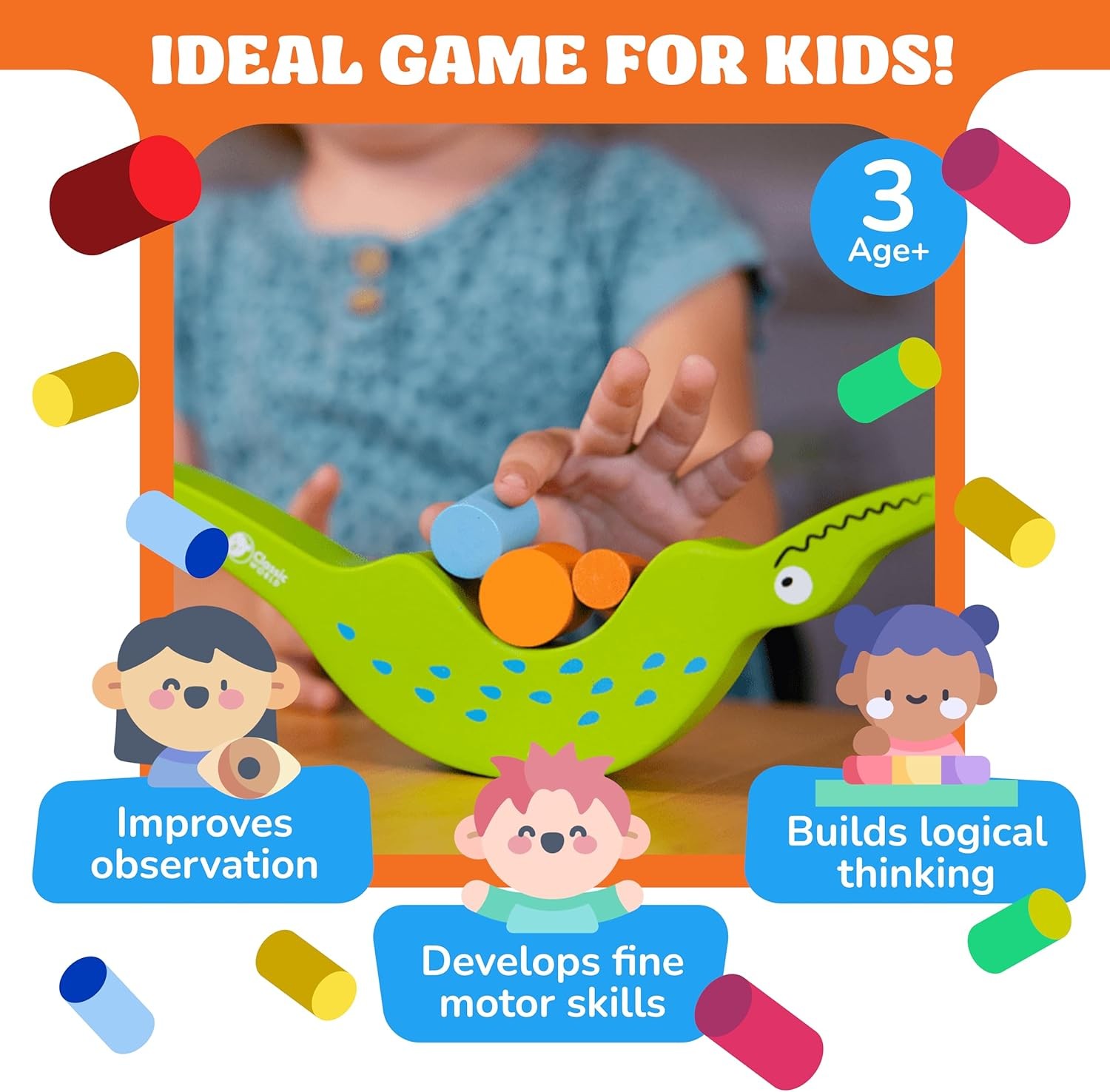 FoxMind Games Don’t Rock The Croc, Toddler Boy Girl Games, Kids One Size