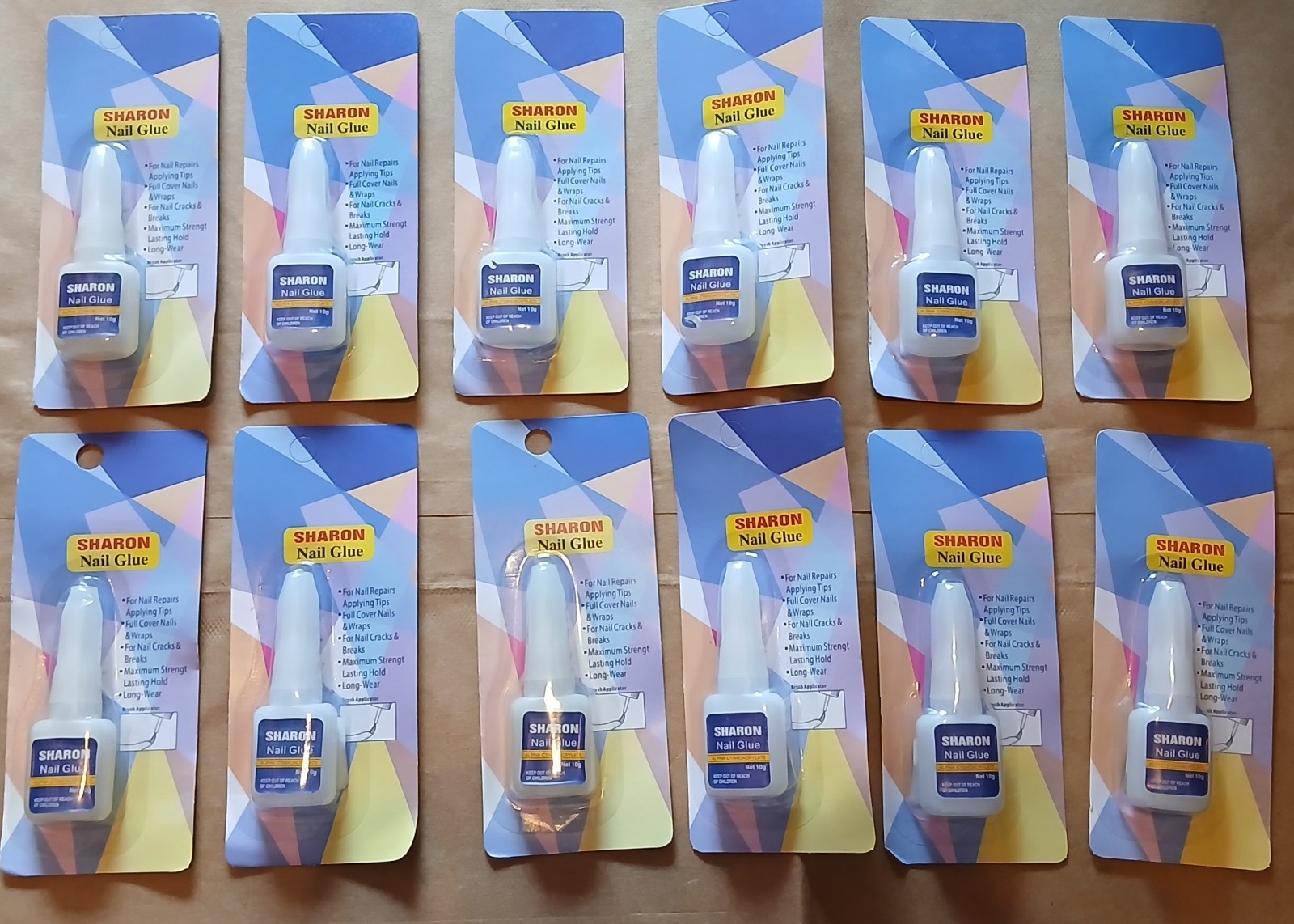 New 12x 0.10 oz Sharon Nail Glue Clear Nail Glue for Nail Repairs Nail Cracks