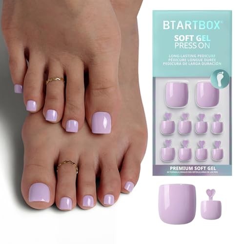 Press On Toenails – First Step, Easy-to-Apply Pastel Light A7-First Step