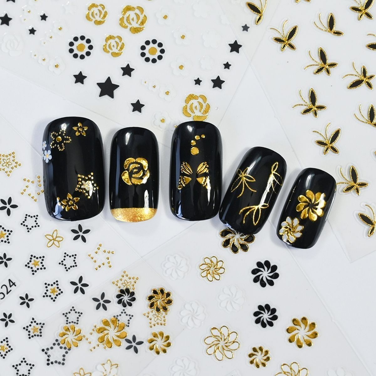 30pcs Wearable Fake Nail Colorful Designs Press On Long Cover Coffin False Nails