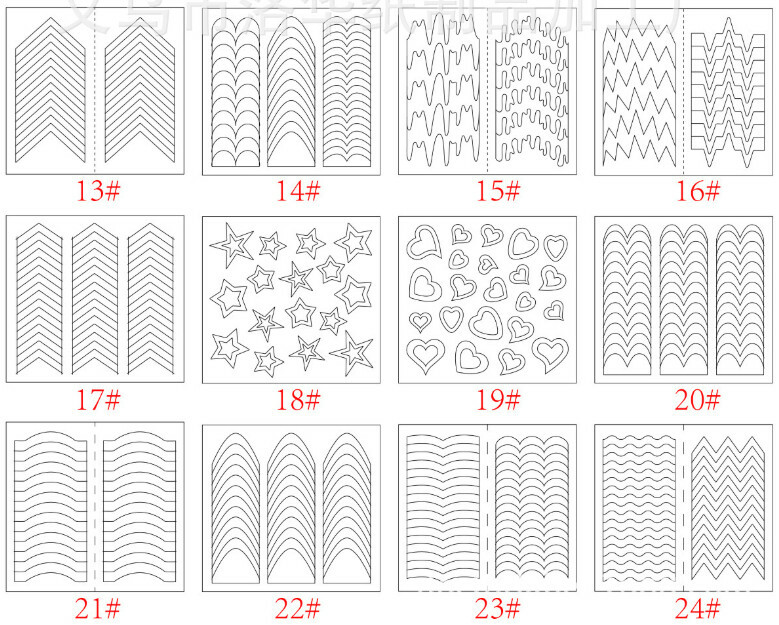 New 5 sheets French Manicure Nail Art Tips Form Guide Sticker DIY Stencil