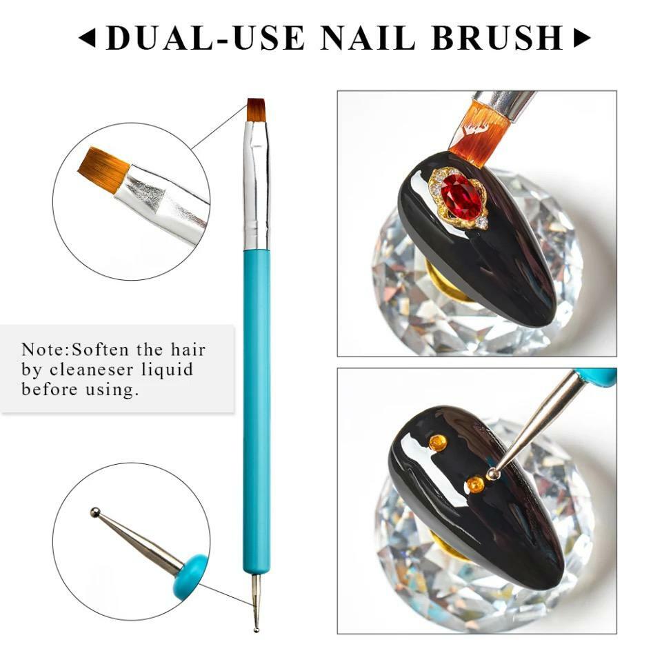 Nail Brush Builder Extension Size 6 Liner Silicone Painting Pen Poly Gel Acrylic
