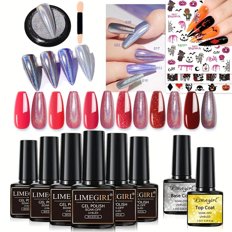 Complete Acrylic Nail Art Kit with UV LED Light