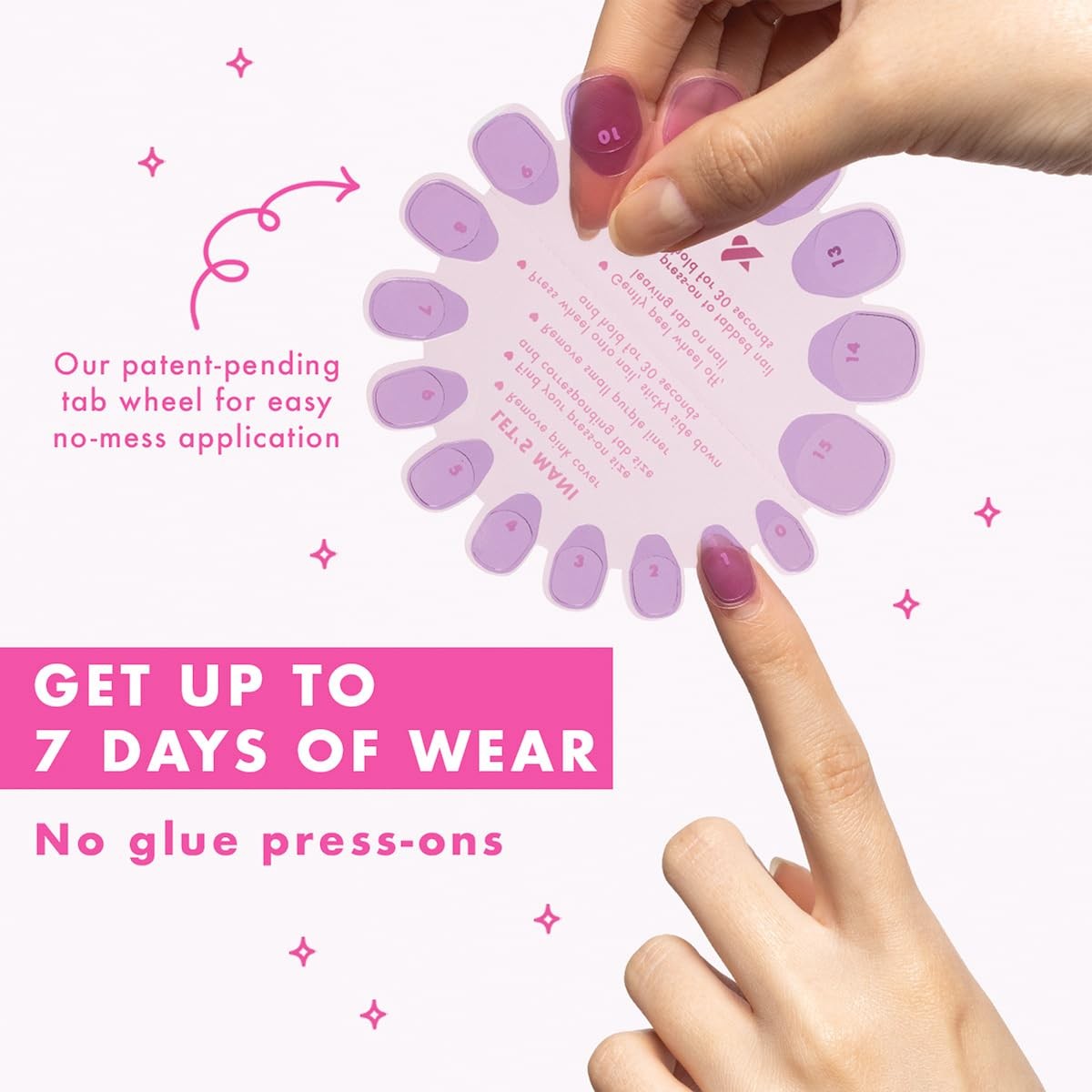 Super Stick Mani Press-On Nails | Short Squoval |No Glue Needed | 32 Tab Nail…