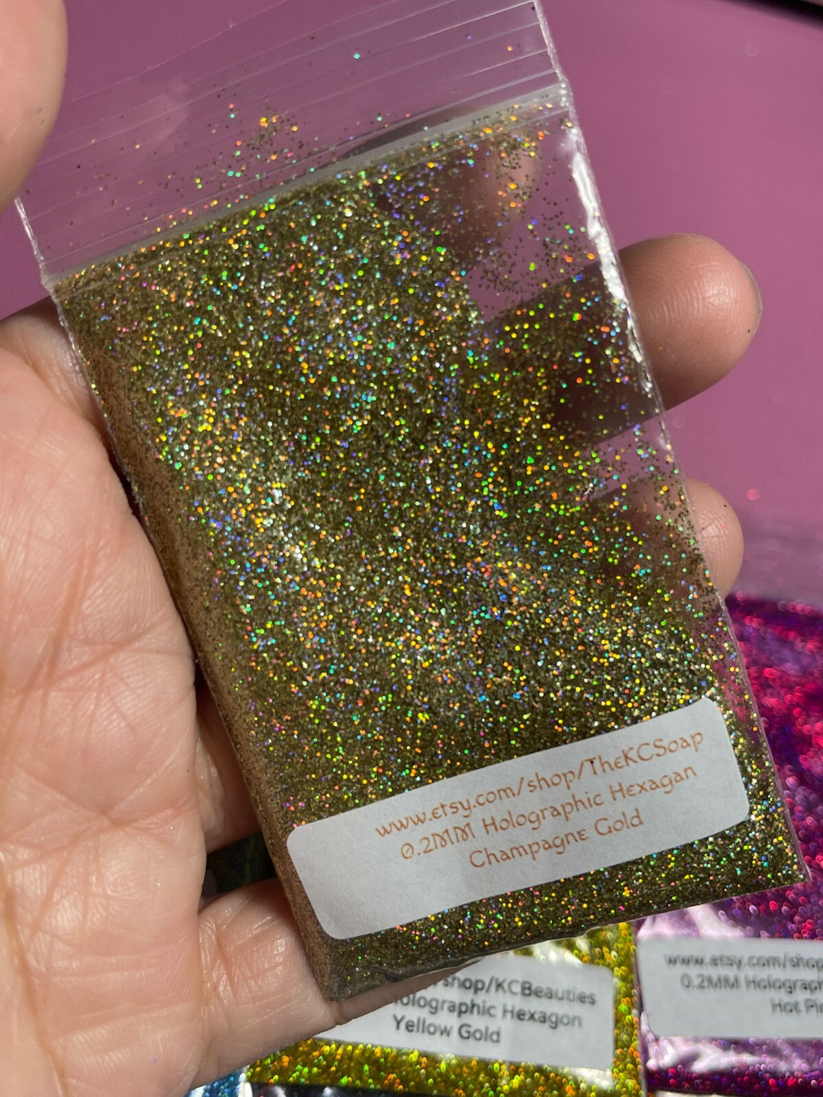 0.2MM Holographic Hexagon fine glitter You Choose Color Nail Art USA