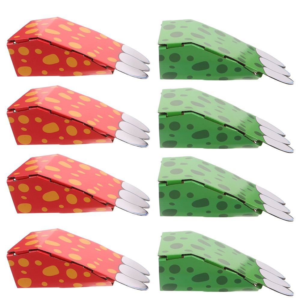 4 Pairs Durable Kids Wearable Cardboard Claw Toy for Toddler Role Play