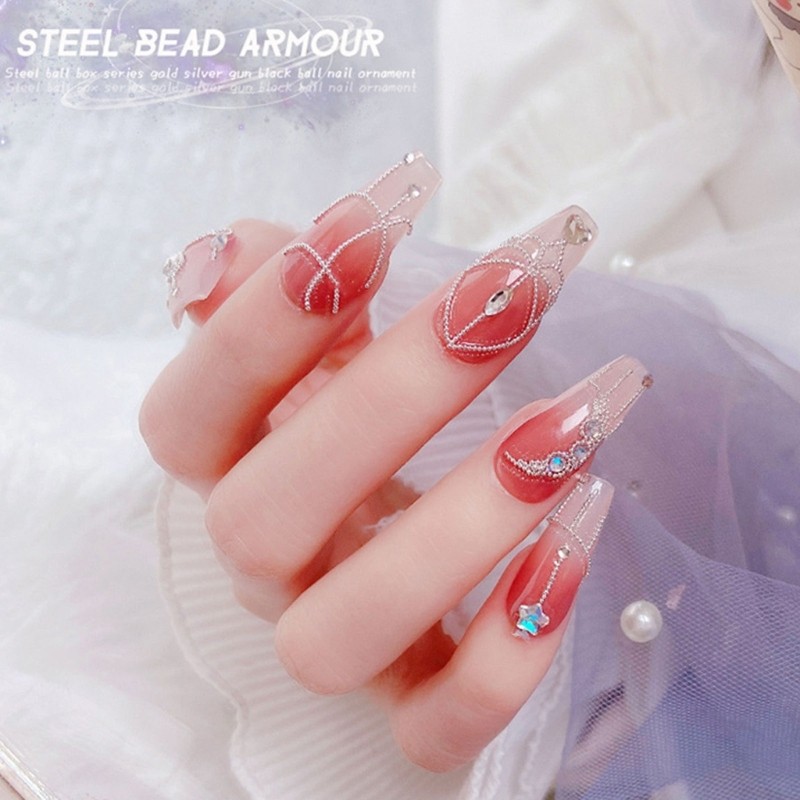 6 Grids Nail Art Tiny Steel Caviar Ball Studs Beads Jewelry Manicure Decoration