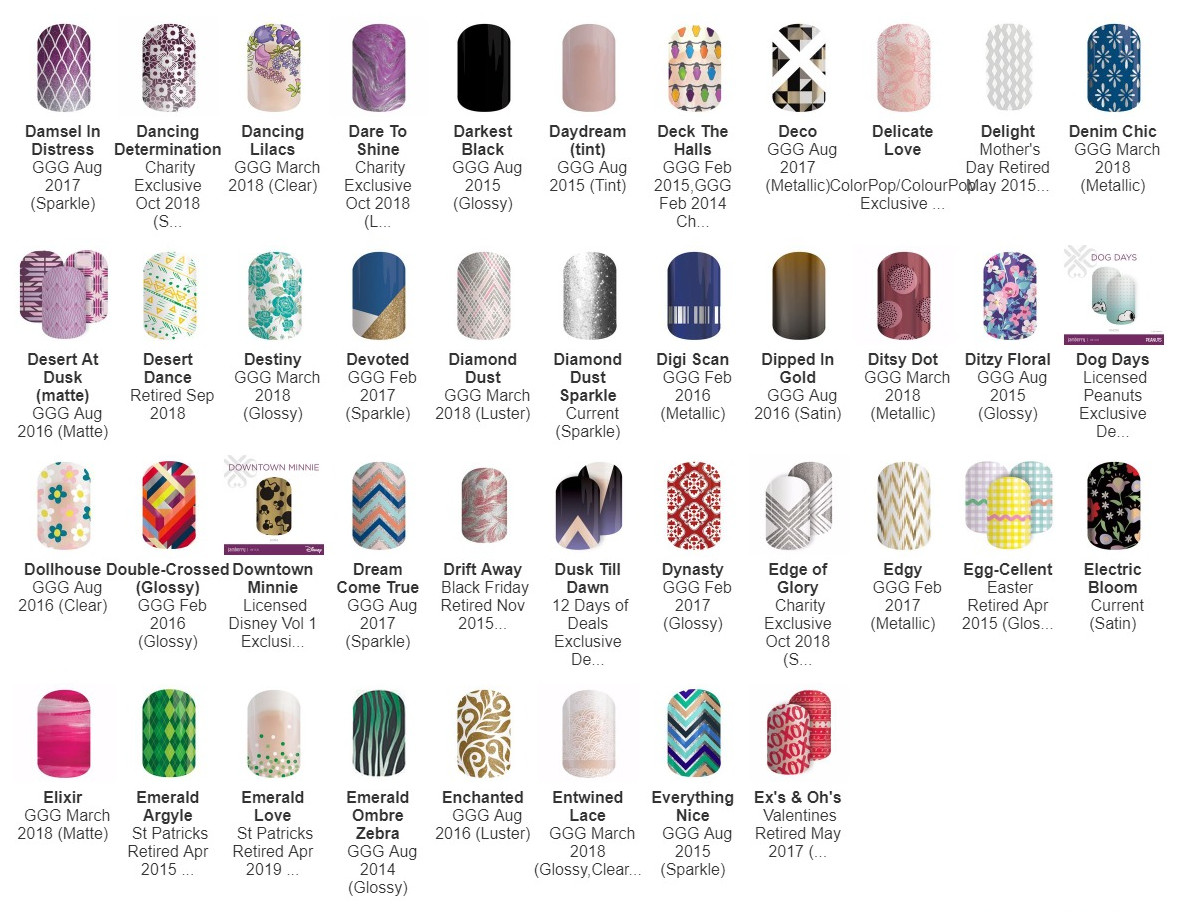 Jamberry Nail Wraps – “D&E” Wraps – HALF SHEETS – Varies Styles Great Selection!