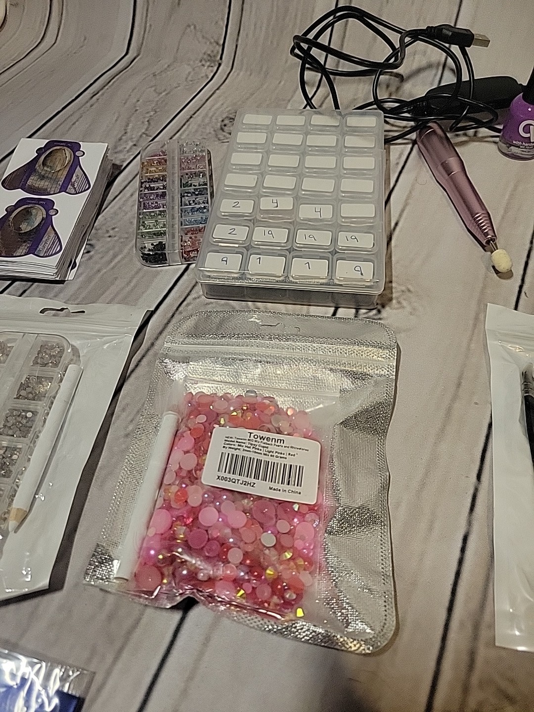 DIY LOT Nail Art Supplies Decorative Embellishments Gel Nail Polish/Nail Tool