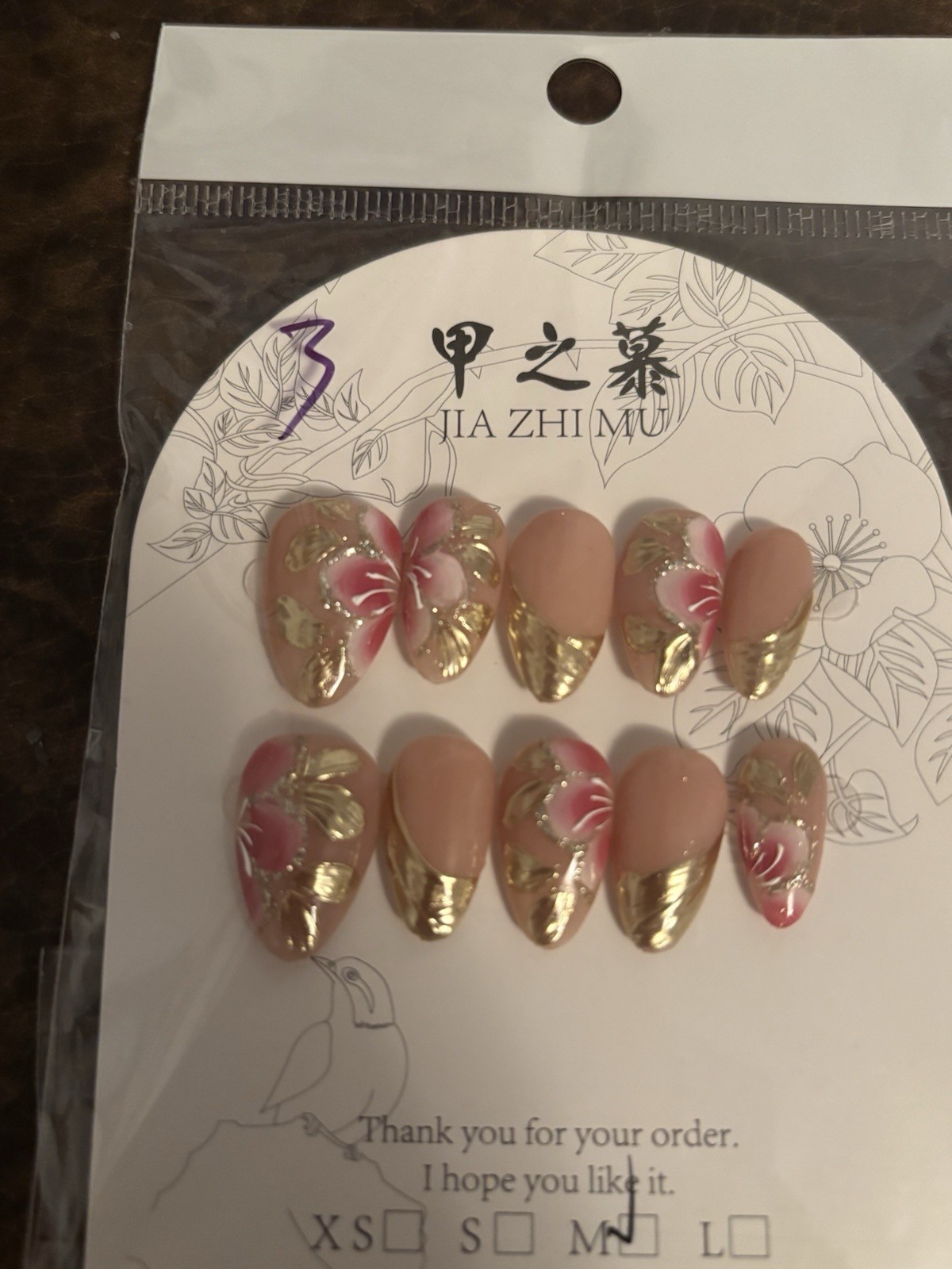 Short Homemade Almond Shaped Size Medium Press On Nails Assorted Lot